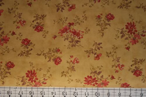 ATELIER MO4405312 RED FLOWERS ON BEIGE